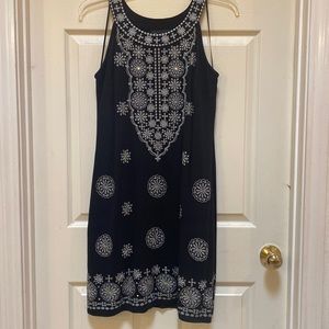INC black dress with silver